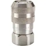 派克FS 系列快換陰接頭 - 使用化學兼容性強的316不銹鋼材料，無溢流型，承壓可達2000 psi