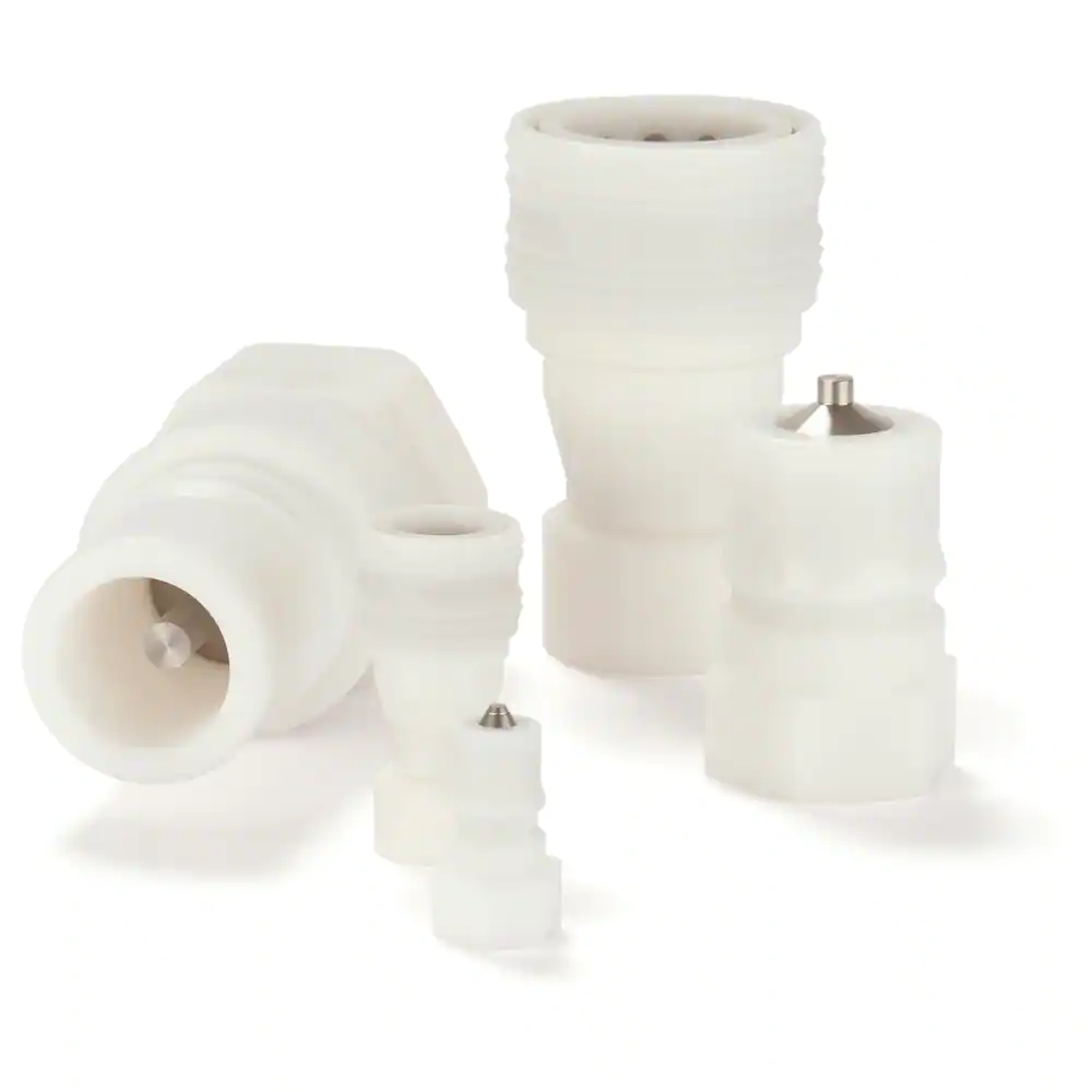 派克70系列快換接頭，使用熱塑材料制造，符合ISO7241-1-B標準結構